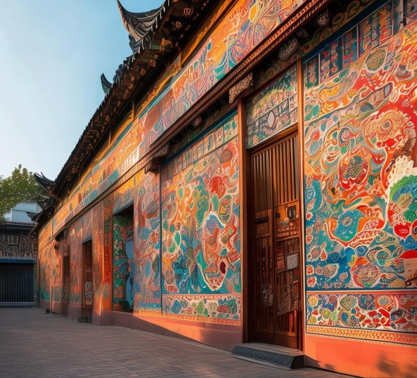 黄浦文化墙设计案例，黄浦文化传承与现代审美 intersect