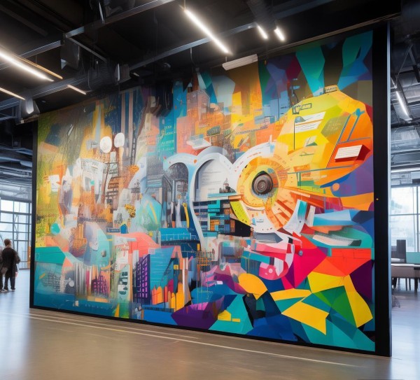 企业文化喷绘，视觉管理模式的视觉碰撞