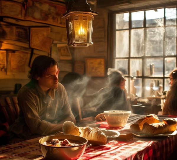 温暖的Omerica餐厅