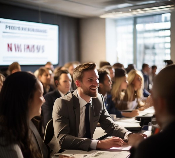 在培训完新闻稿后，员工将获得专业提升