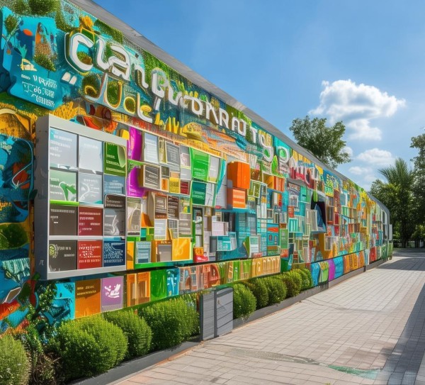 高校企业文化墙，构建可持续发展理念的创新实践